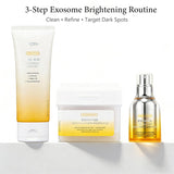 APOTHE Exosome Brightening 3-in-1 Skincare Set – Cleanser, Toning Pads & Dark Spot Ampoule, WInter Gifting Bundle