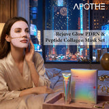 APOTHE RejuveGlow PDRN & Peptide Collagen Sheet Mask Set – Hydrating, Firming & Soothing Facial Masks